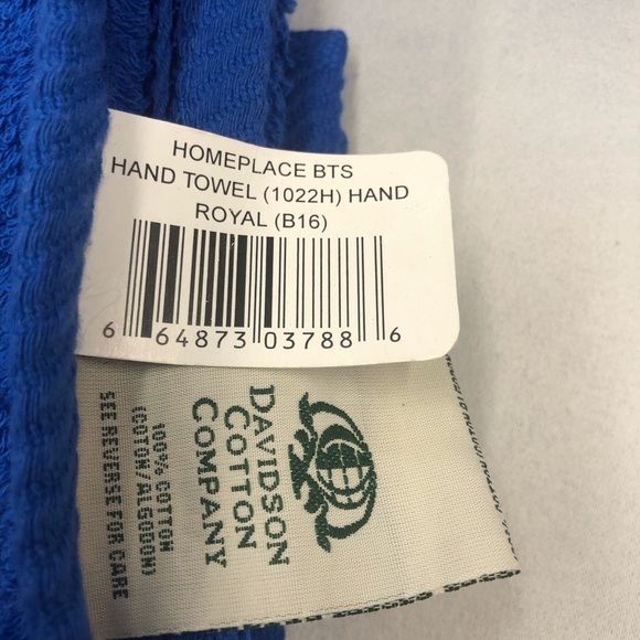 NWT Davidson Cotton Company Royal Blue Bath Towel Set - Picture 15 of 16